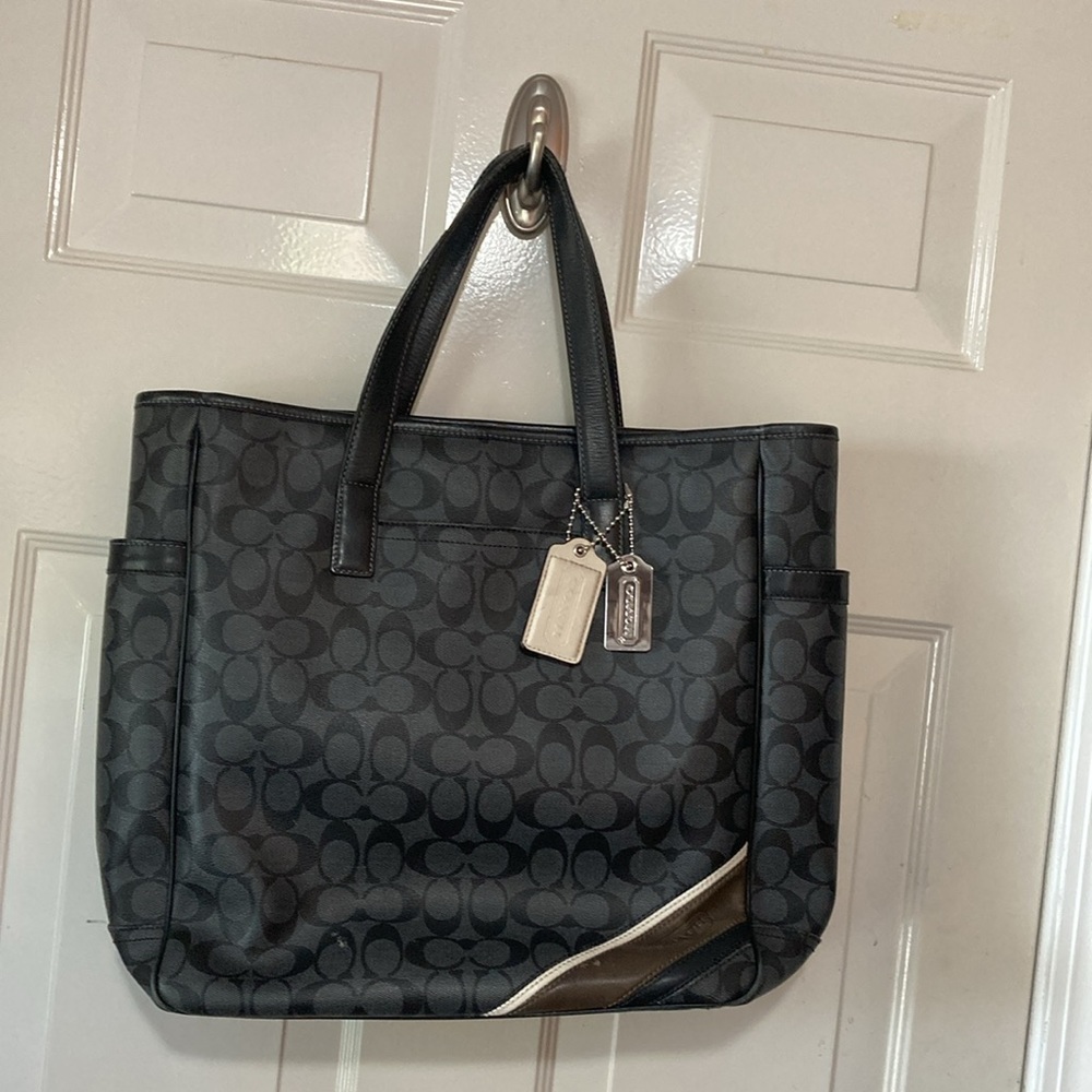 Coach Signature Heritage Strip Briefcase